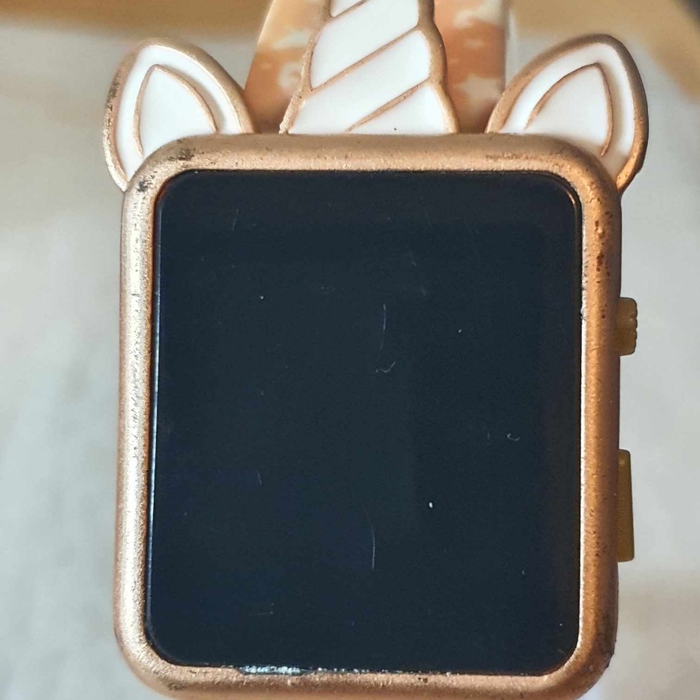 🦋10/$20🦋 Accutime Rose Gold Pink/White Unicorn LCD Digital Girl's Watch - Picture 3 of 5
